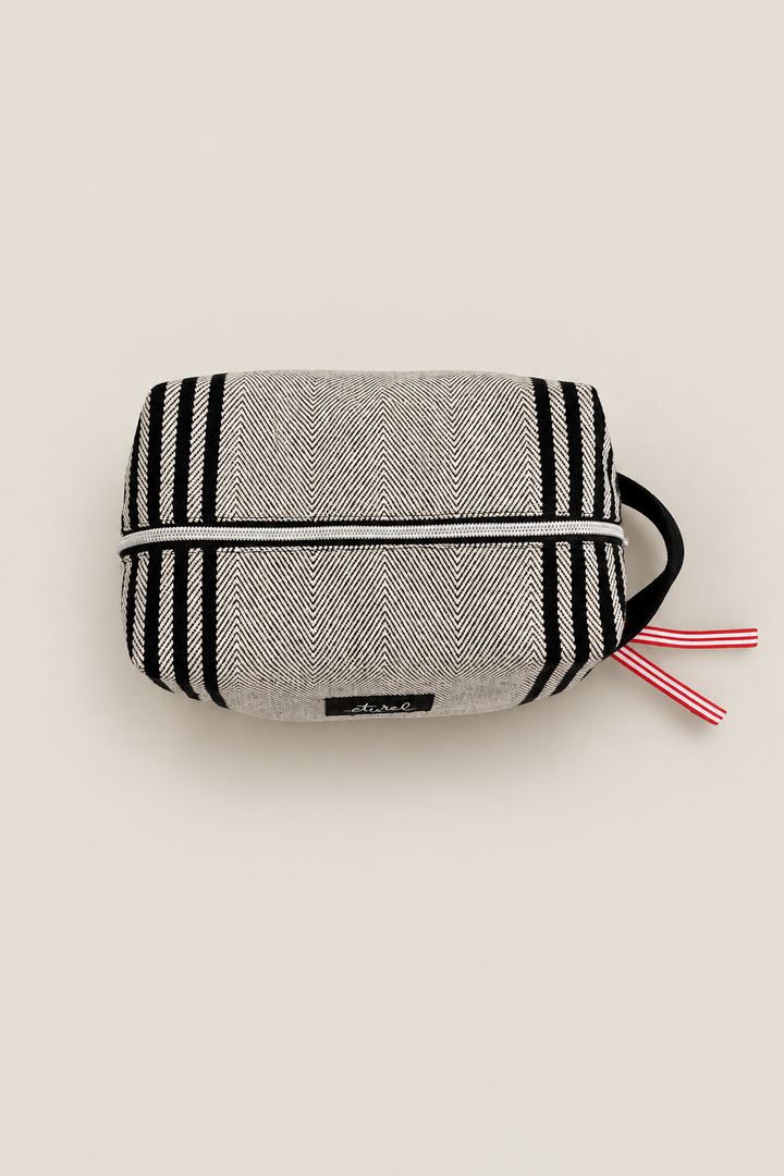 Neceser rectangular sarga de burgos negro