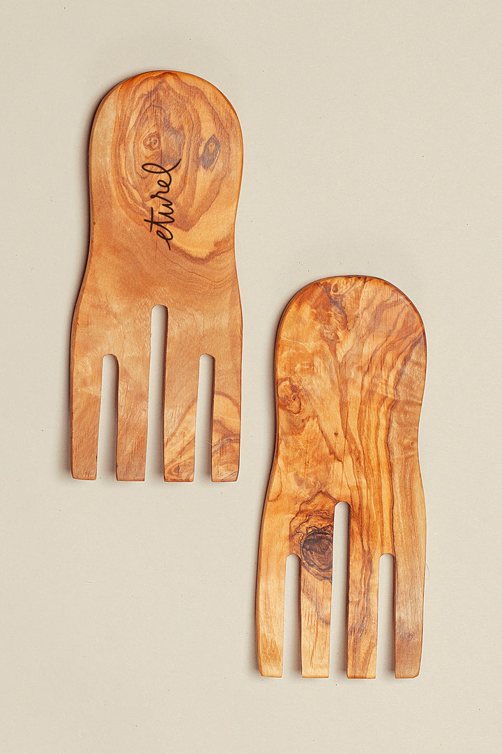 Pack palas ensalada de madera de olivo
