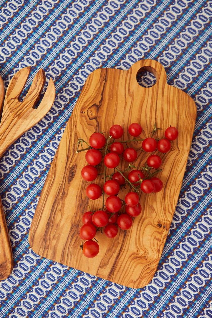 Tabla de madera de olivo rectangular