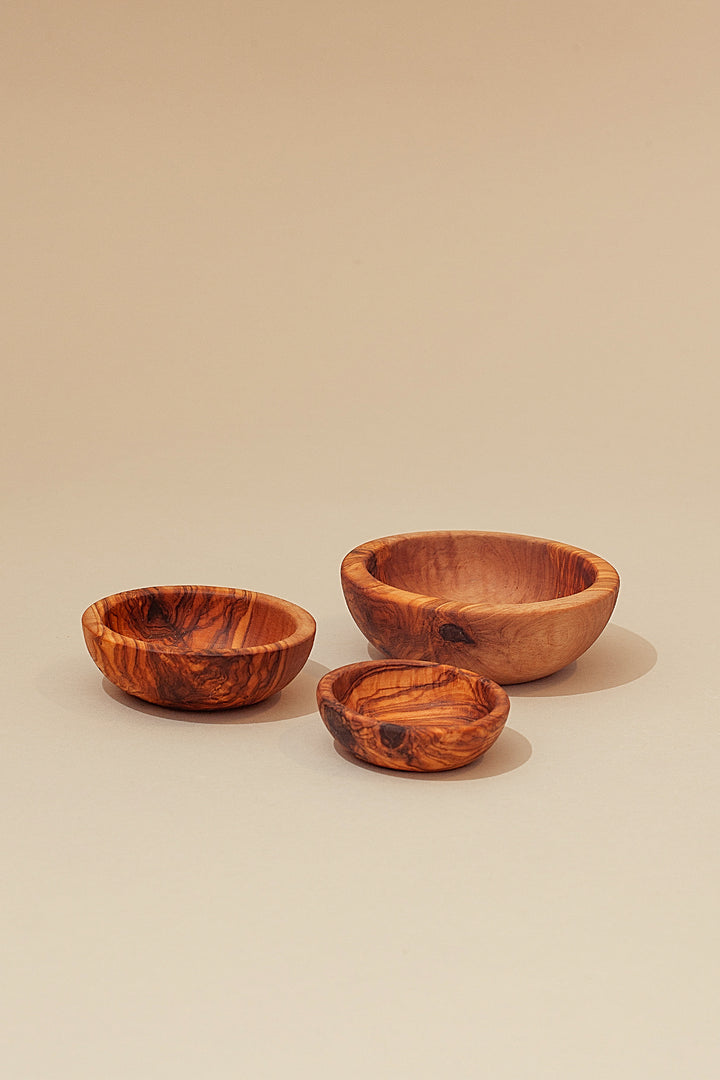 Set de cuencos de madera de olivo