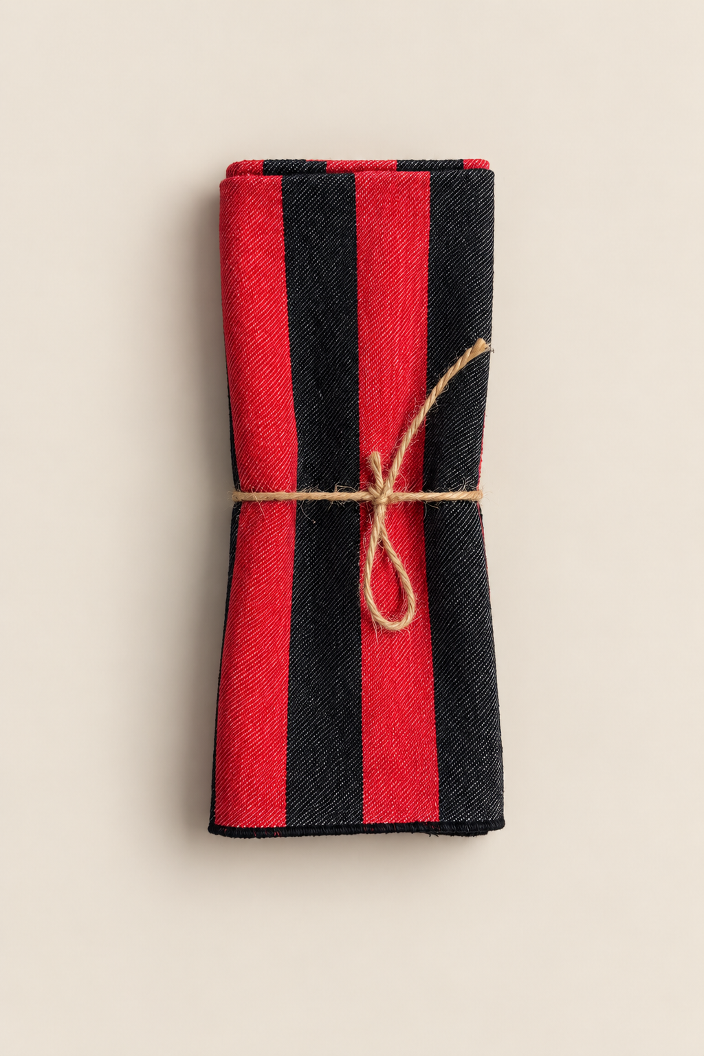 Servilleta  rayas Nazarí rojo y negro (pack de 2)
