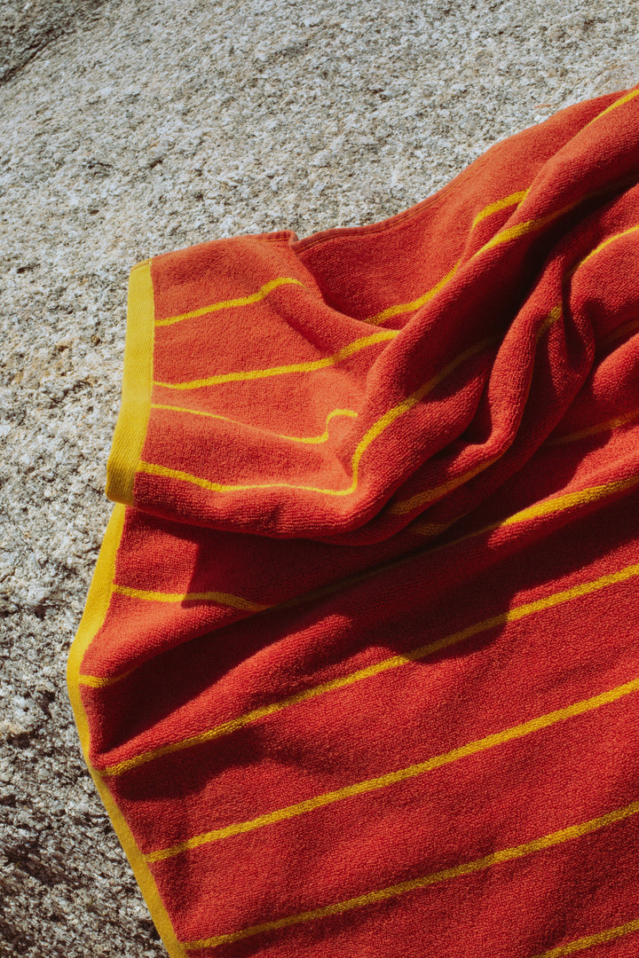 Toalla playa reversible amarillo y celeste