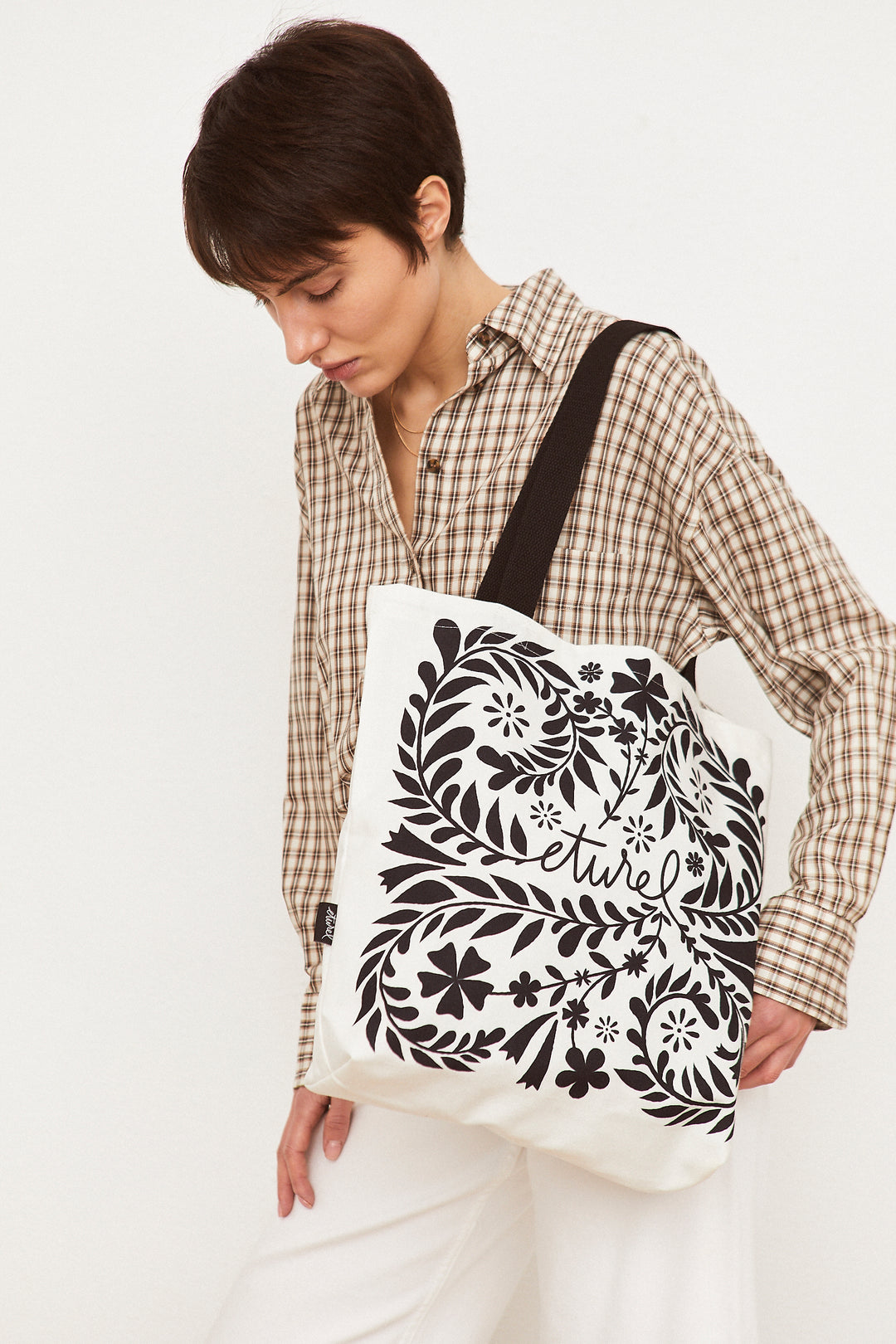 Tote Bag folklore blanco