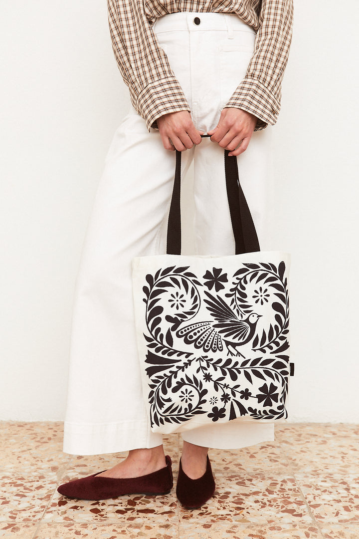 Tote Bag folklore blanco