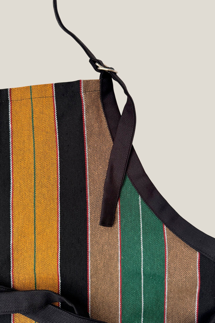 Delantal tejido manchego rayas