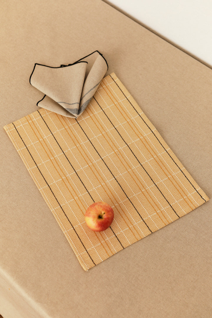 Mantel individual espiga amarillo (pack de 2)