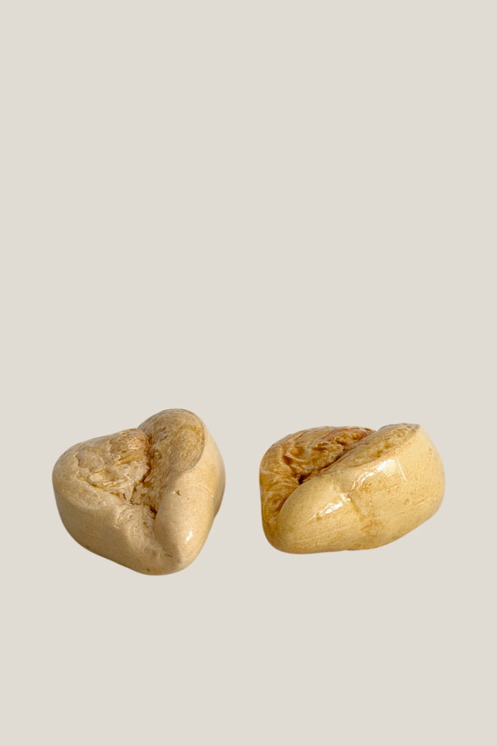 Mollete de pan réplica de cerámica esmaltada