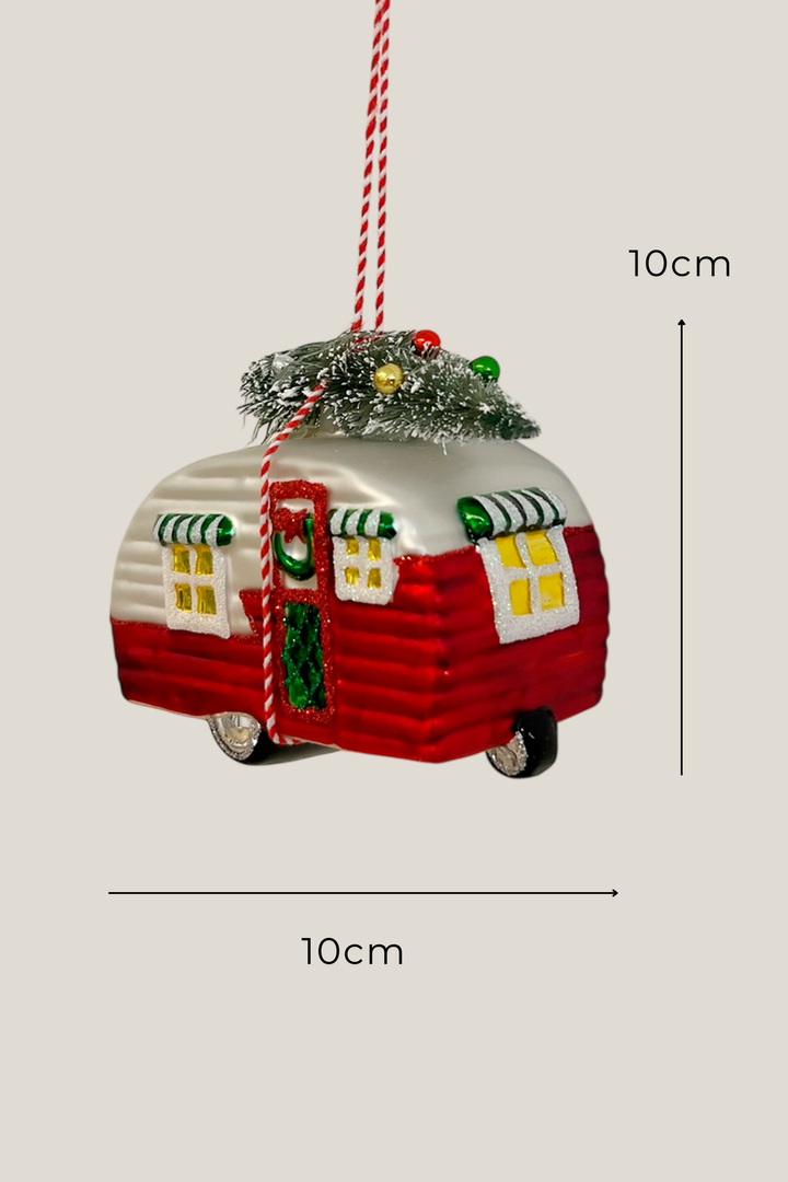 Caravana colgante de cristal - Adorno Navidad