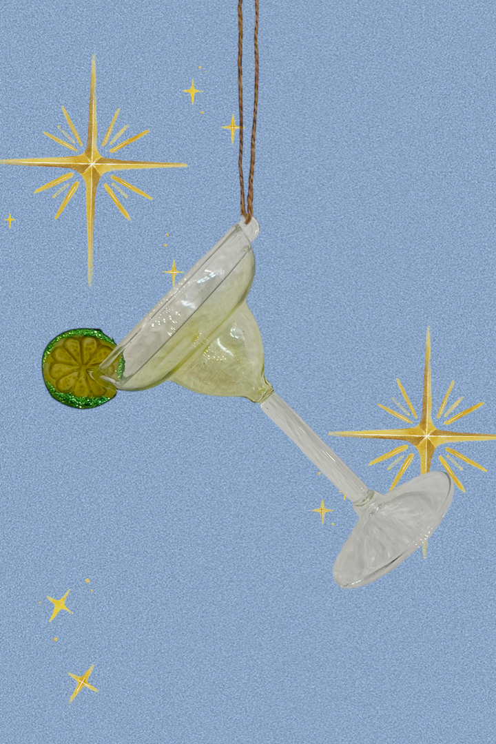 Cóctel margarita colgante de cristal - Adorno Navidad