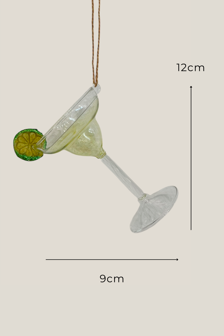 Cóctel margarita colgante de cristal - Adorno Navidad