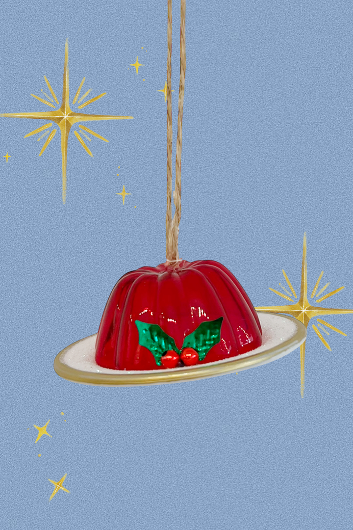 Gelatina de fresa colgante de cristal - Adorno Navidad