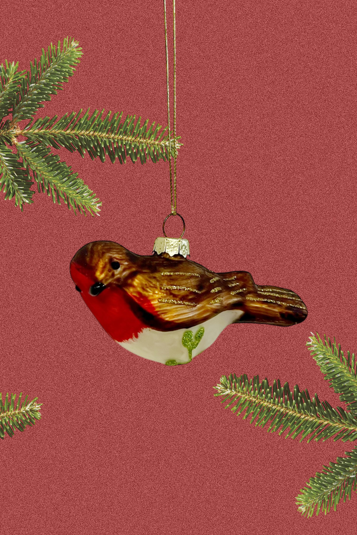 Pajarito colgante de cristal - Adorno Navidad