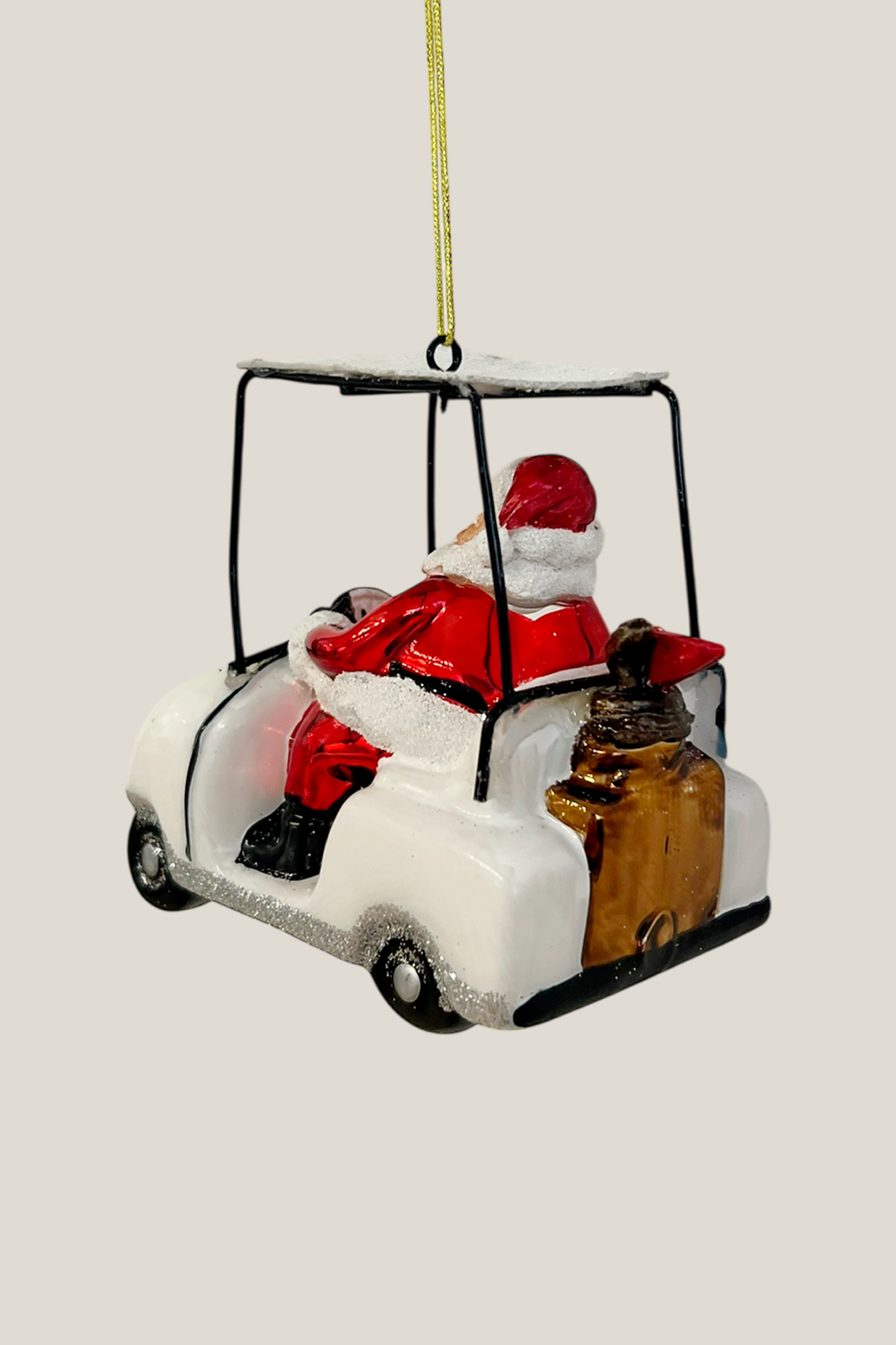 Papá Noel en buggy colgante de cristal - Adorno Navidad