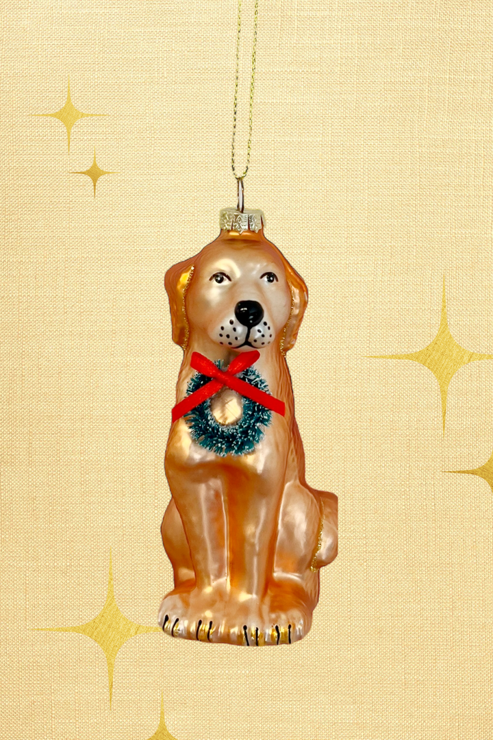 Golden colgante de cristal - Adorno Navidad