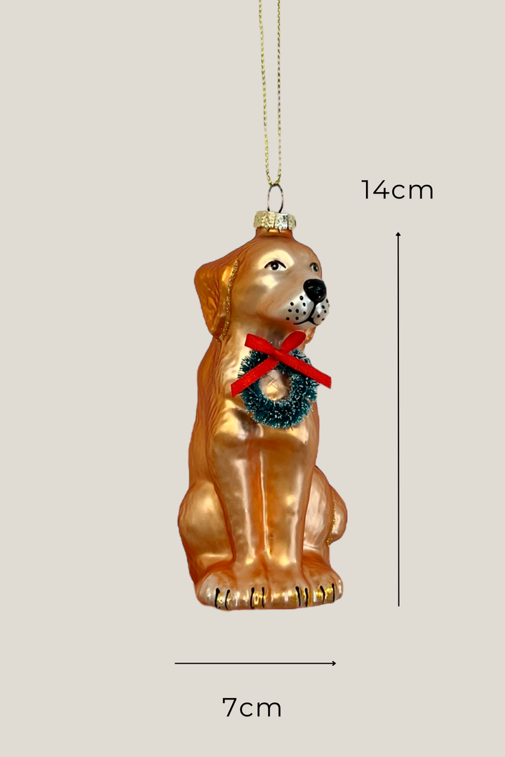 Golden colgante de cristal - Adorno Navidad