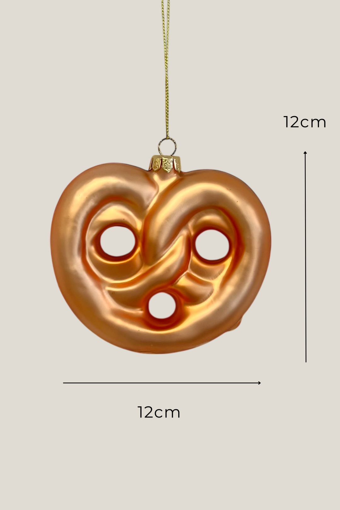 Pretzel colgante de cristal - Adorno Navidad