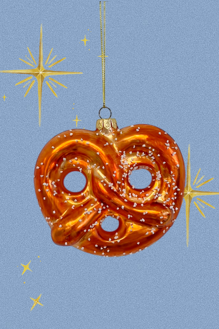 Pretzel colgante de cristal - Adorno Navidad
