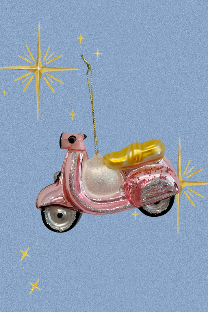 Scooter colgante de cristal - Adorno Navidad