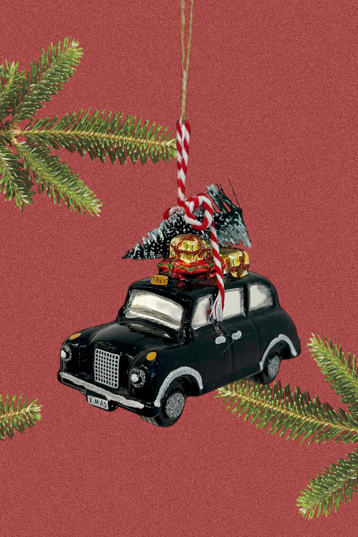 Taxi londinense colgante de cristal - Adorno Navidad