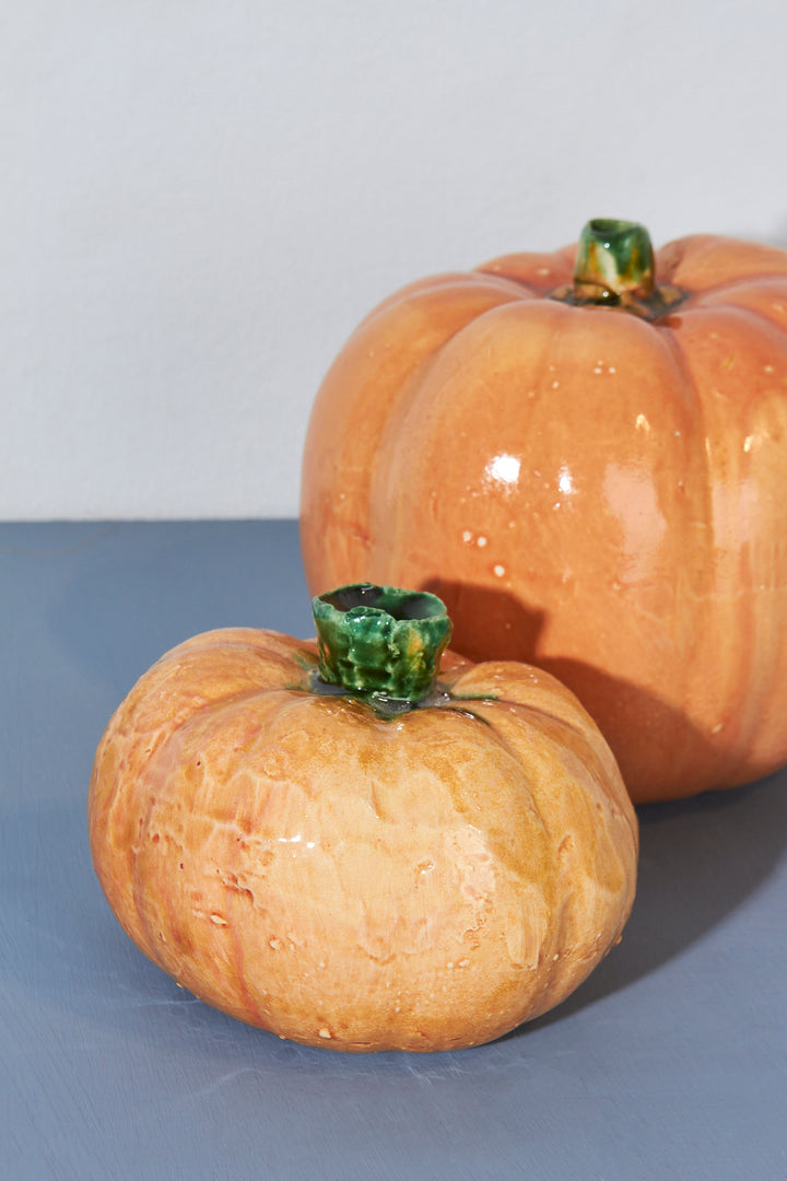 Calabaza réplica de cerámica esmaltada