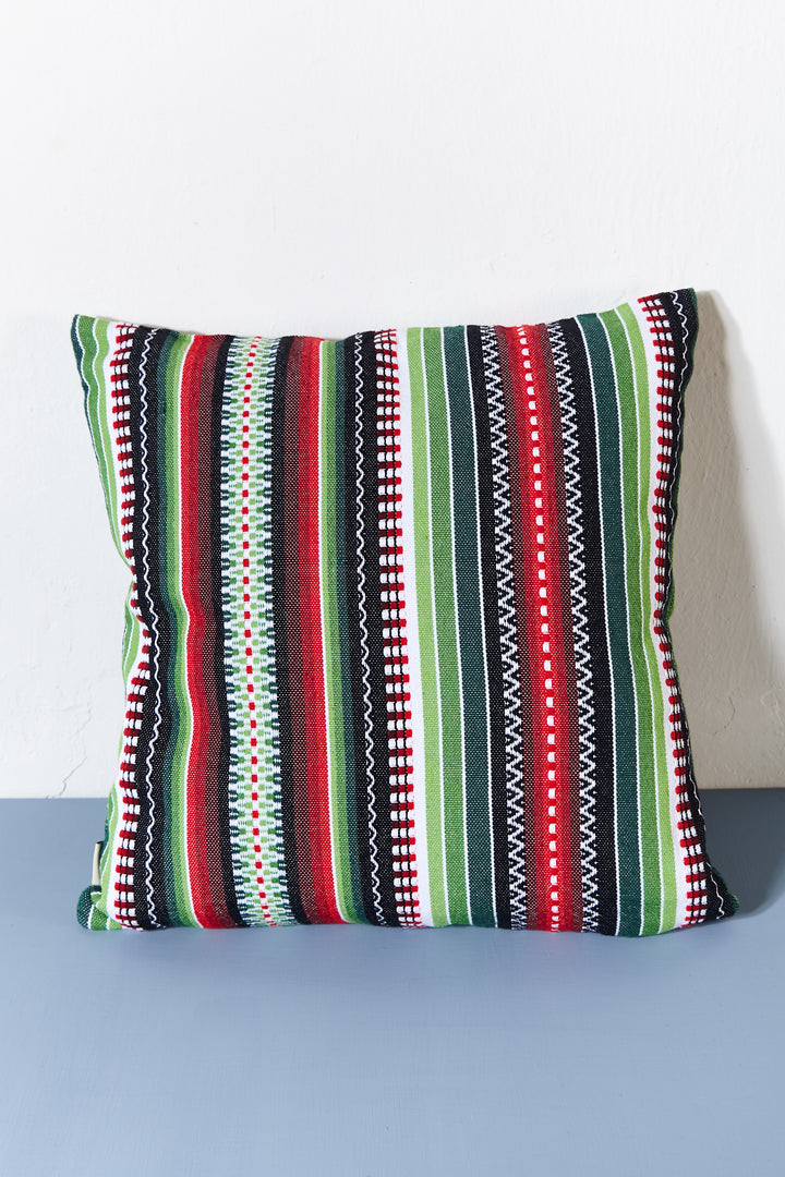 Funda cojín tejido manchego verde 50cmx50cm