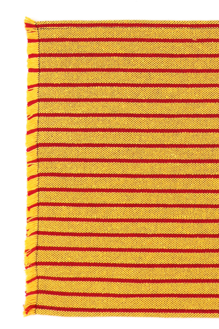 Mantel individual loneta estribera amarillo y rojo (pack de 2)