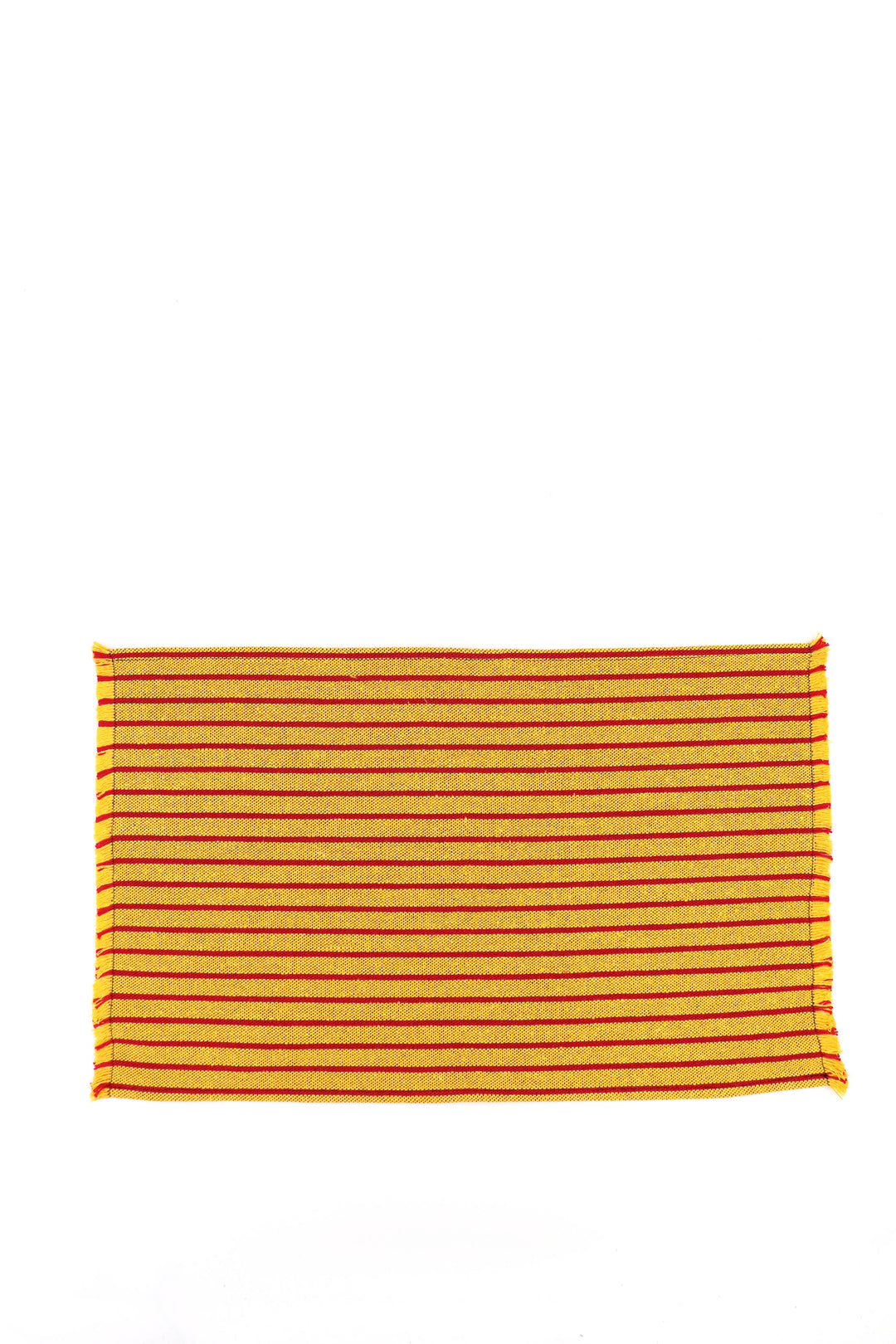 Mantel individual loneta estribera amarillo y rojo (pack de 2)